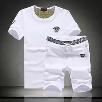 versace tuta 2018 mode discount hommes coton big logo blanc